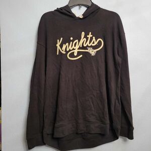 UCF Knights CHAMPION Hoodie Black Gold Script Embroidered Logo Women's MED